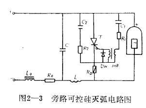 旁路可控硅滅弧電路圖